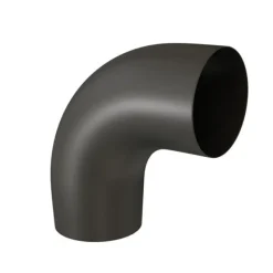 TEN Coude équerre 90° noir mat Ø125mm lisse