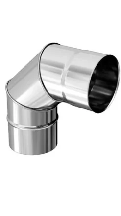 Clearance TEN Coude équerre 90° 3 parties inox 304 Ø125mm