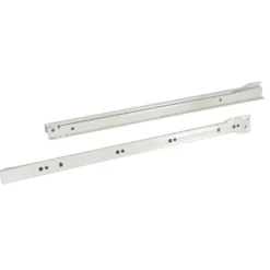Discount Coulisse à galets fixation sous tiroir 400mm blanc (x2)