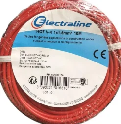 Sale ELECTRALINE Couronne film Ho7 10M rouge