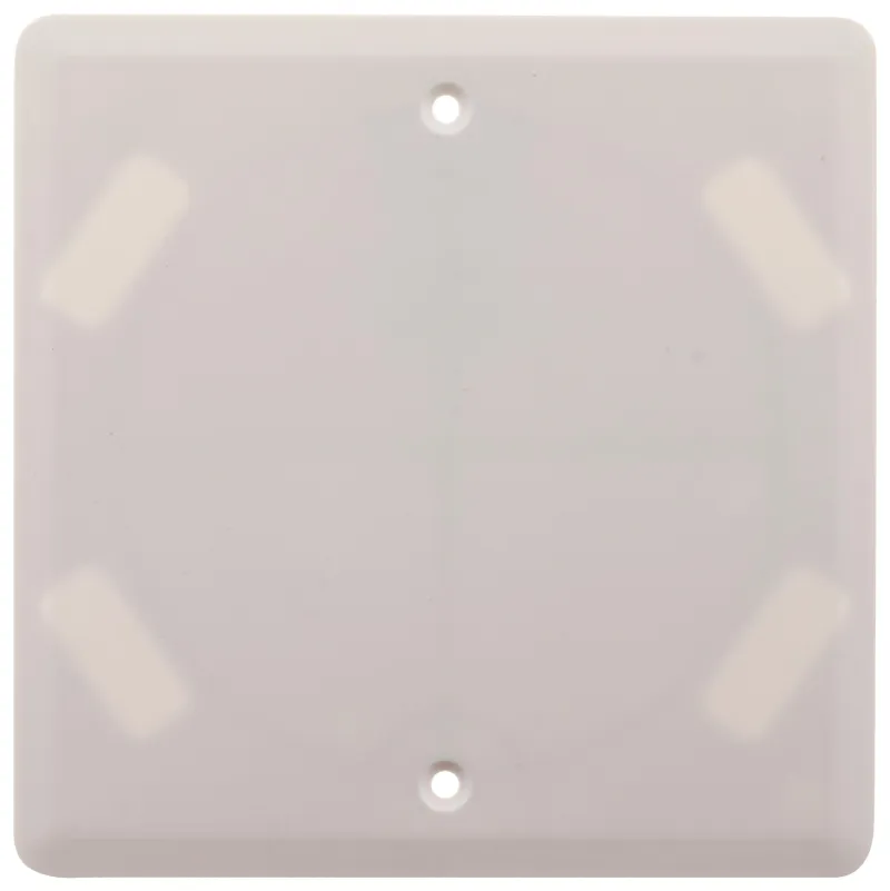 Outlet ZENITECH Couvercle carré 100x100mm avec vis blanc