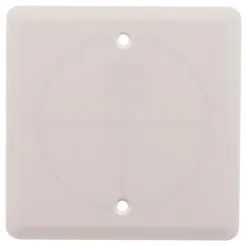 New ZENITECH Couvercle carré 85x85mm avec 2 vis blanc