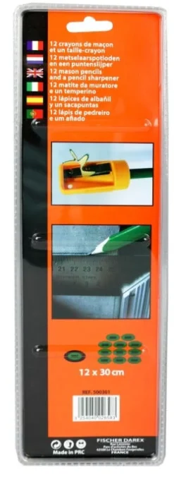 Outlet FISCHER DAREX Crayons de maçon (x12) et taille crayon