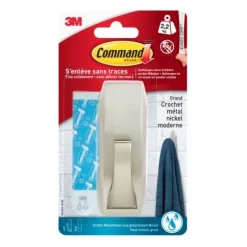 3M Crochet adhésif moderne métal enlevable grand modèle