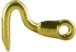Outlet Crochet ergot L.20mm réversible acier laitonné x2