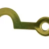 Sale Crochet plat droit/gauche 32x17mm laiton poli x2