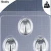 Best 3M 3 crochets adhésifs ovales en plastique gris petit modèle