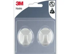 Best 3M 2 crochets adhésifs ovales en plastique blanc moyen modèle