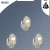 Best 3M 3 crochets adhésifs ovales en plastique cristal petit modèle