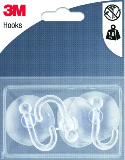 Best 3M 3 crochets à ventouse cristal transparent