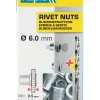 Outlet RAPID Écrous à sertir M6 pour plage serrage jusqu'à 3.0 mm (x20)