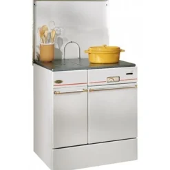 Outlet GODIN Cuisinière à bois Arpège blanc/laiton
