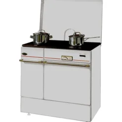 GODIN Cuisinière à bois Arpège blanc/laiton