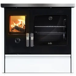 Online DEVILLE Cuisinière à bois Mélisse 90 noir/blanc