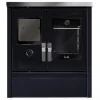 Outlet DEVILLE Cuisinière à bois Mélisse 75 noir/bleu nuit