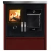 Clearance DEVILLE Cuisinière à bois Mélisse 75  noir/bordeaux