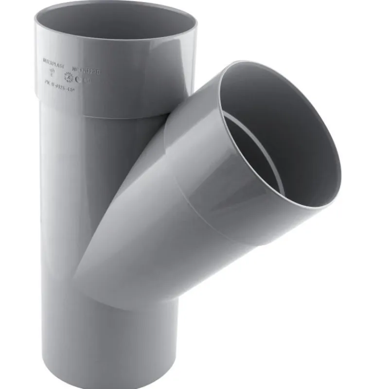 Hot Culotte PVC évacuation 45° mâle/femelle Ø200