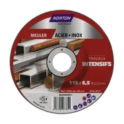 Discount NORTON Disque d'ébarbage 115 x 1,6 x 22,23 mm pour acier et inox