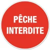 New CHAPUIS Disque de signalisation "Pêche interdite"