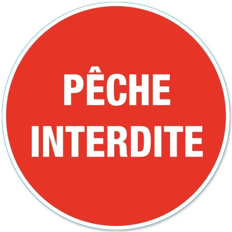 New CHAPUIS Disque de signalisation "Pêche interdite"
