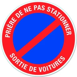 Hot CHAPUIS Disque de signalisation "Sortie de voitures" PVC adhésif