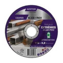 NORTON Disque de tronçonnage 115x0.8x22.23mm pour acier et inox