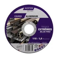 Clearance NORTON Disque de tronçonnage 115 x 1.6 x 22.23 mm pour aluminium
