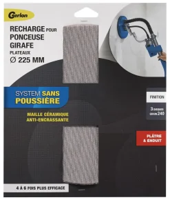GERLON 3 disques girafe - Maille Céramic 225mm Gros Grain 80