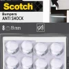 SCOTCH Dôme amortisseur rond adhésif translucide Ø19mm (x8)