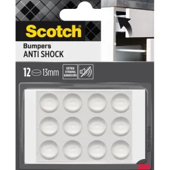 Outlet SCOTCH Dôme amortisseur rond adhésif translucide Ø13mm (x12)
