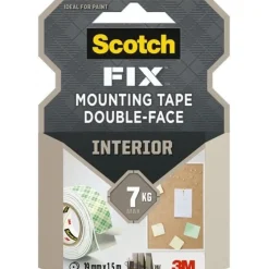 SCOTCH Double face intérieur Blanc 1,5m x 19mm