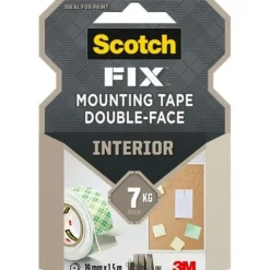 SCOTCH Double face intérieur Blanc 1,5m x 19mm