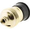 New ZENITECH Douille E27 collerette bakelite acier laitonné noir/or