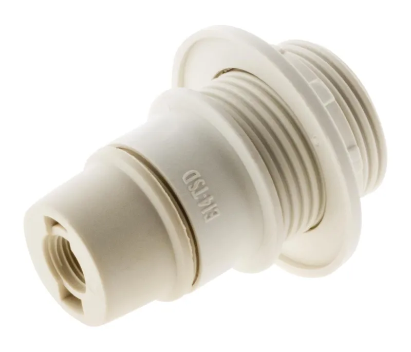 Outlet ZENITECH Douille E14 nylon + 1 bague blanc