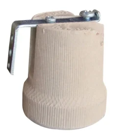 Sale TIBELEC Douille E27 porcelaine + support équerre