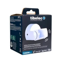 Online TIBELEC Détecteur de mouvement infrarouge blanc IP65