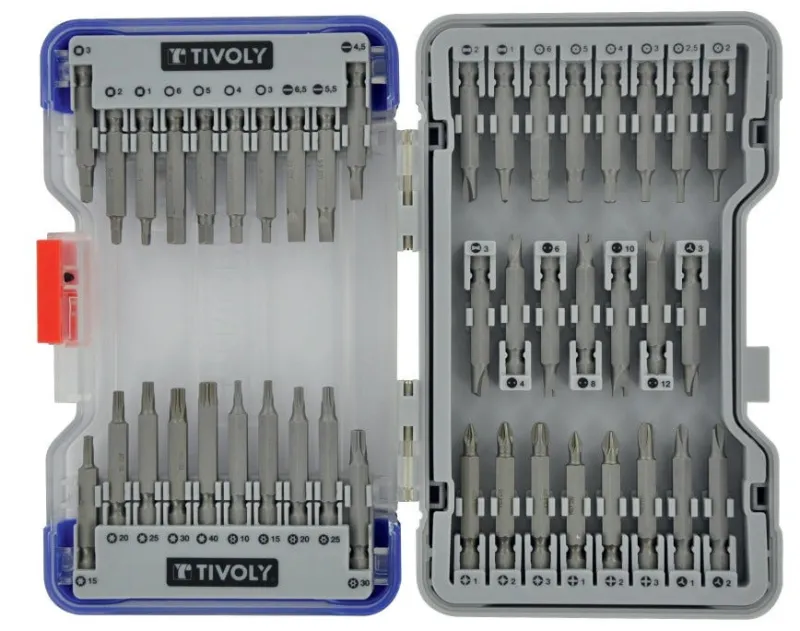 Clearance TIVOLY Embouts vissage longs L50mm 43 pièces