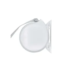 Outlet Enrouleur avec sangle 14mm x 5m plastique blanc sangle grise