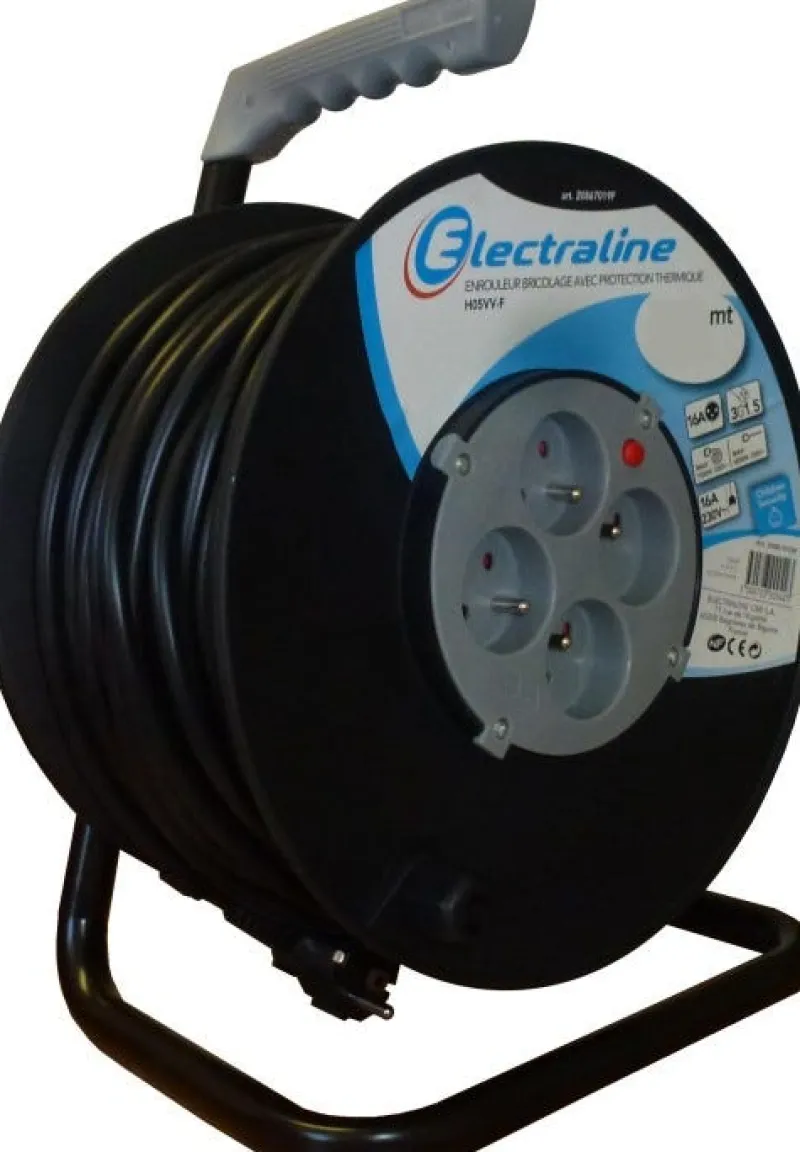 Outlet ELECTRALINE Enrouleur Bricoline 25M 4 prises