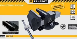 Discount PEUGEOT OUTILLAGE Etau d'établi pivotant EBT125 125 mm