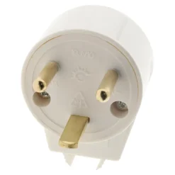 Outlet ZENITECH Fiche mâle 20A 2 pôles + terre 16A Coudée blanc