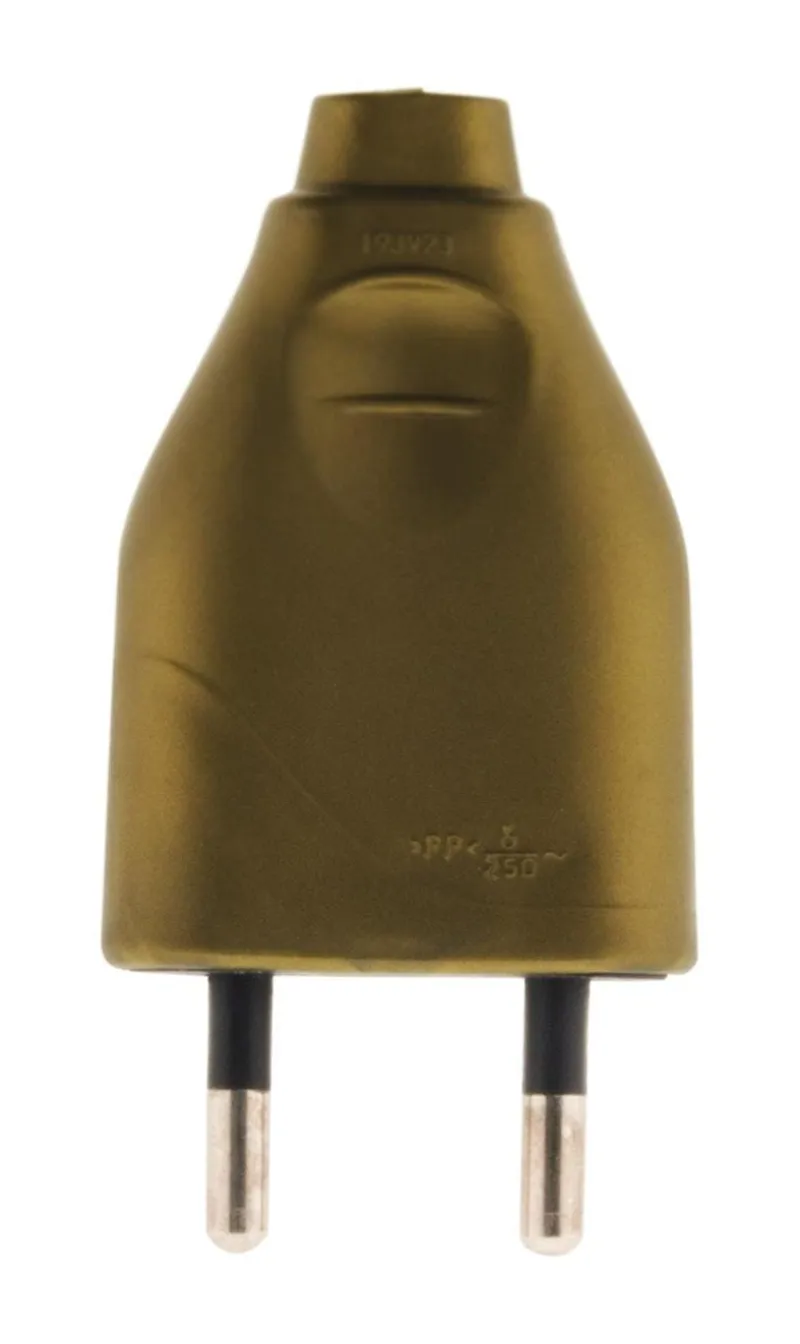 New ZENITECH Fiche mâle 2 pôles 6A or NF