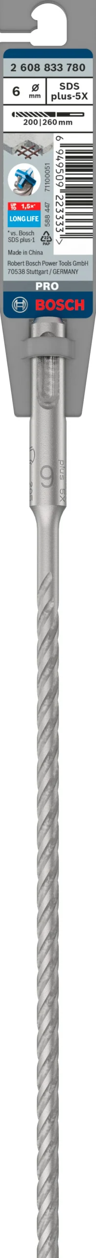 Outlet BOSCH PROFESSIONAL Foret béton PRO SDS plus-5X, 6 x 200 x 260 mm BOSCH PRO
