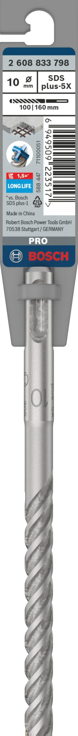 New BOSCH PROFESSIONAL Foret béton PRO SDS plus-5X, 10 x 100 x 160 mm BOSCH PRO