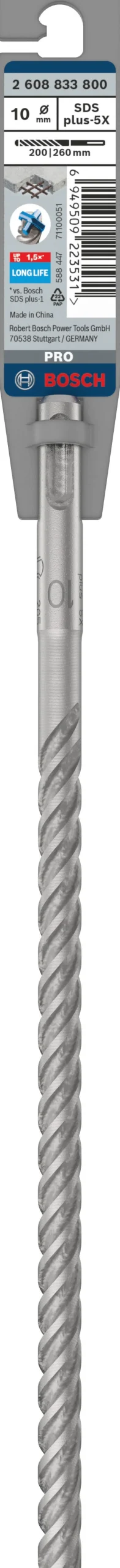 Best BOSCH PROFESSIONAL Foret béton PRO SDS plus-5X, 10 x 200 x 260 mm BOSCH PRO