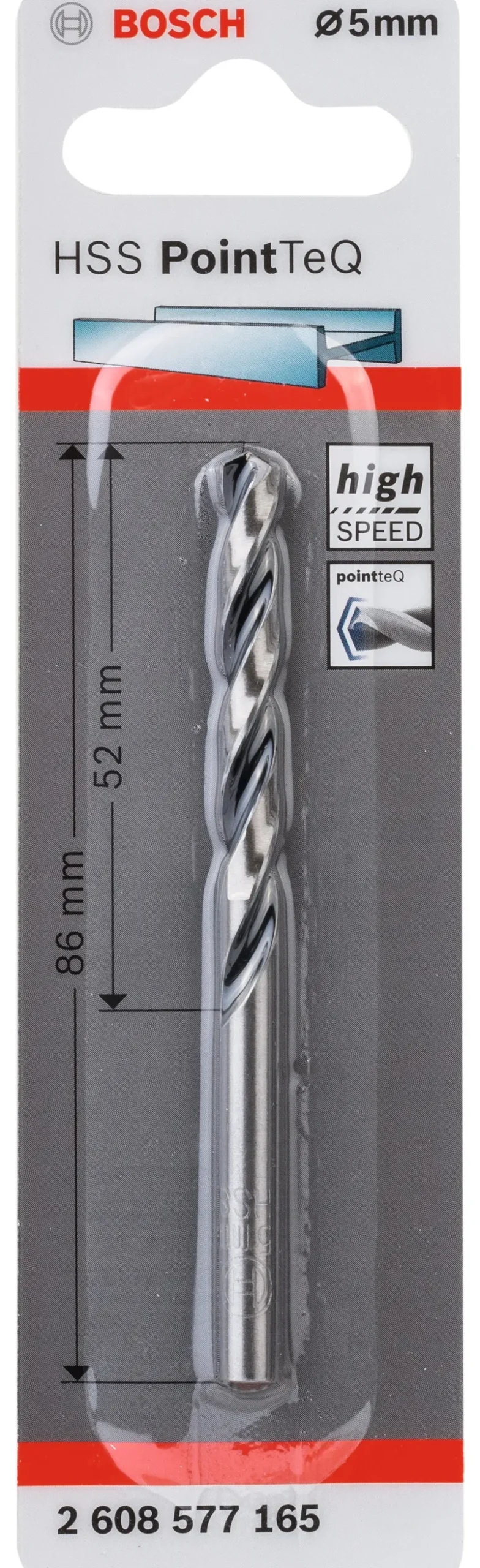 New BOSCH Foret hélicoïdal HSS PointTeQ 5 mm