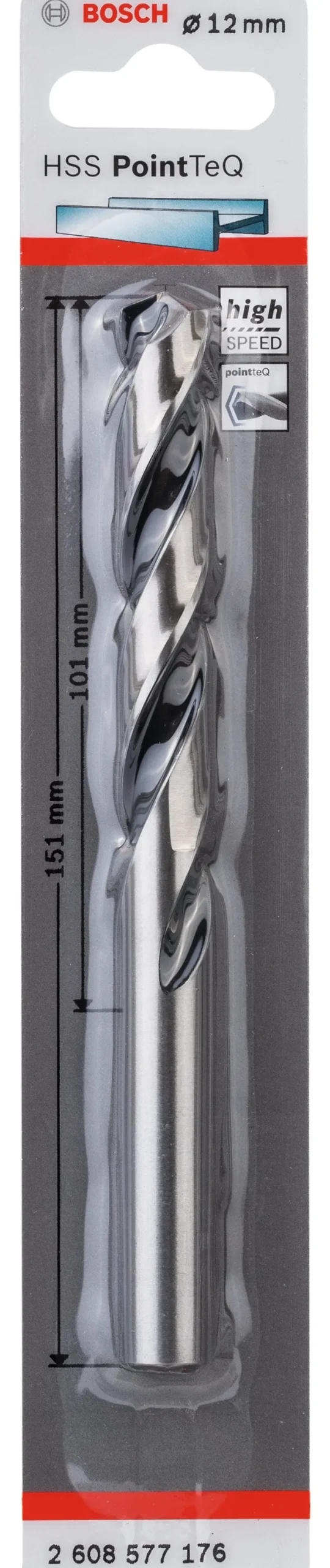BOSCH Foret hélicoïdal HSS PointTeQ 12 mm