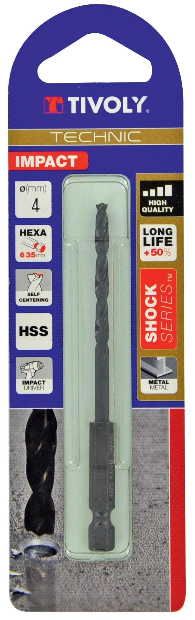 Clearance TIVOLY Foret à métaux taillé meulé Shock Série HSS Ø3mm