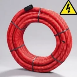 Outlet Gaine TPC Ø40 rouge 25m pour câbles électriques