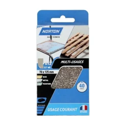 Best NORTON Garniture de ponçage Auto-agrippant 70x125mm G40 (x12)